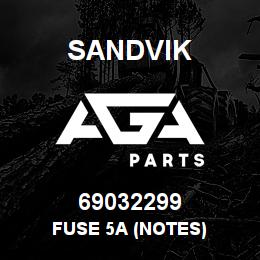 69032299 Sandvik FUSE 5A (NOTES) | AGA Parts