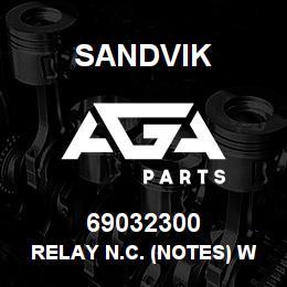 69032300 Sandvik RELAY N.C. (NOTES) WAS DUPL 69038324 | AGA Parts