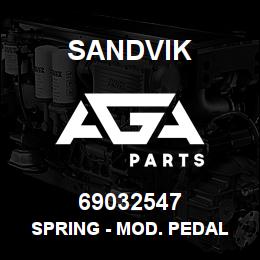 69032547 Sandvik SPRING - MOD. PEDAL RETURN | AGA Parts
