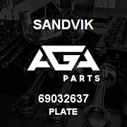 69032637 Sandvik PLATE | AGA Parts
