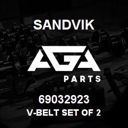 69032923 Sandvik V-BELT SET OF 2 | AGA Parts