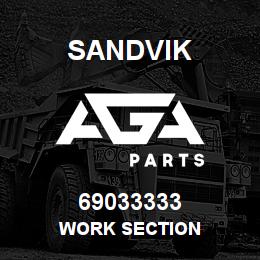 69033333 Sandvik WORK SECTION | AGA Parts