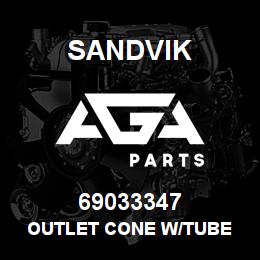 69033347 Sandvik OUTLET CONE W/TUBE | AGA Parts
