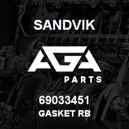 69033451 Sandvik GASKET RB | AGA Parts