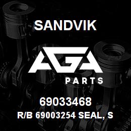 69033468 Sandvik R/B 69003254 SEAL, SQ. SECTION RB | AGA Parts