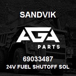 69033487 Sandvik 24V FUEL SHUTOFF SOLENOID | AGA Parts