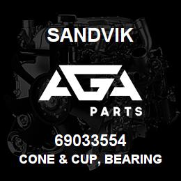 69033554 Sandvik CONE & CUP, BEARING | AGA Parts