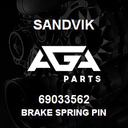 69033562 Sandvik BRAKE SPRING PIN | AGA Parts