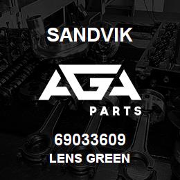 69033609 Sandvik LENS GREEN | AGA Parts