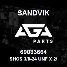 69033664 Sandvik SHCS 3/8-24 UNF X 2" LG | AGA Parts