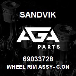 69033728 Sandvik WHEEL RIM ASSY- C.ONESTOGA (SELL PARTS) | AGA Parts