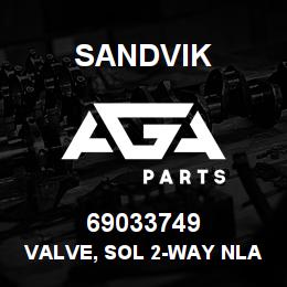 69033749 Sandvik VALVE, SOL 2-WAY NLA - R/B 64585508RB | AGA Parts
