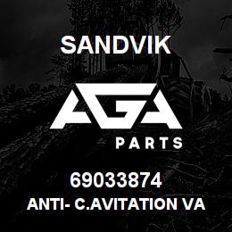 69033874 Sandvik ANTI- C.AVITATION VALVE KIT | AGA Parts