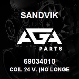69034010 Sandvik COIL 24 V. (NO LONGER AVAILABLE) | AGA Parts