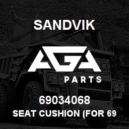 69034068 Sandvik SEAT CUSHION (FOR 69033687) | AGA Parts