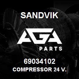 69034102 Sandvik COMPRESSOR 24 V. | AGA Parts
