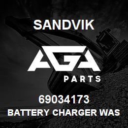 69034173 Sandvik BATTERY CHARGER WAS DUPL 69038318 | AGA Parts
