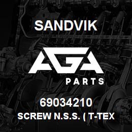 69034210 Sandvik SCREW N.S.S. ( T-TEXT ) | AGA Parts