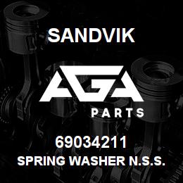 69034211 Sandvik SPRING WASHER N.S.S. ( T-TEXT ) | AGA Parts