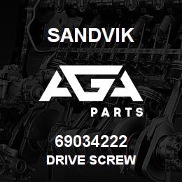 69034222 Sandvik DRIVE SCREW | AGA Parts