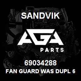 69034288 Sandvik FAN GUARD WAS DUPL 69034243 | AGA Parts