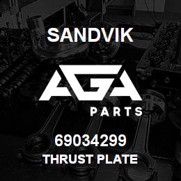 69034299 Sandvik THRUST PLATE | AGA Parts