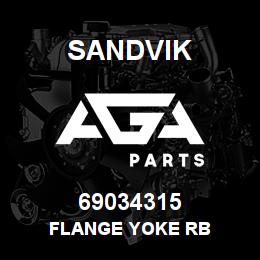 69034315 Sandvik FLANGE YOKE RB | AGA Parts