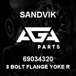 69034320 Sandvik 8 BOLT FLANGE YOKE RB | AGA Parts