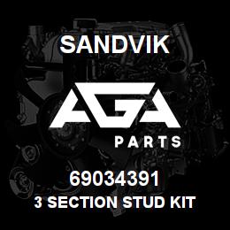 69034391 Sandvik 3 SECTION STUD KIT | AGA Parts