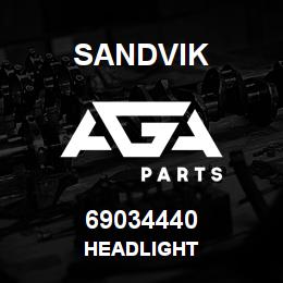 69034440 Sandvik HEADLIGHT | AGA Parts