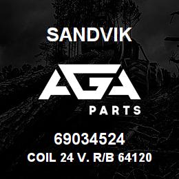 69034524 Sandvik COIL 24 V. R/B 64120190 RB | AGA Parts