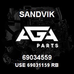 69034559 Sandvik USE 69031159 RB | AGA Parts