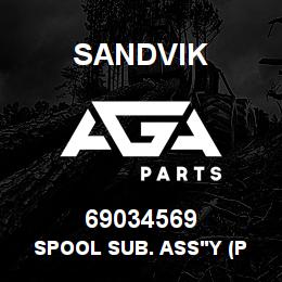 69034569 Sandvik SPOOL SUB. ASS'Y (PORT A1, A2, B1, B2) | AGA Parts