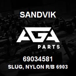 69034581 Sandvik SLUG, NYLON R/B 69035205 RB | AGA Parts