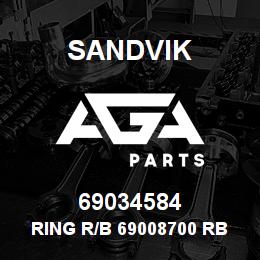 69034584 Sandvik RING R/B 69008700 RB | AGA Parts