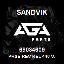 69034609 Sandvik PHSE REV REL 440 V. SEE NOTE | AGA Parts