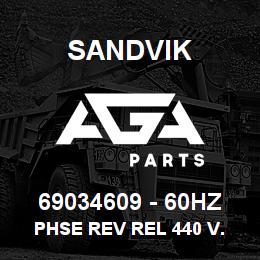 69034609 - 60HZ Sandvik PHSE REV REL 440 V. - 60HZ | AGA Parts