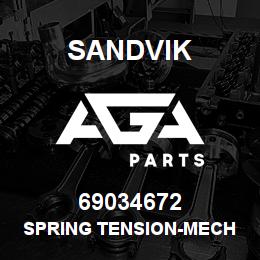 69034672 Sandvik SPRING TENSION-MECH - PRESALE T-TEXT | AGA Parts