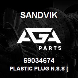 69034674 Sandvik PLASTIC PLUG N.S.S ( TEXT ) | AGA Parts