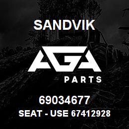 69034677 Sandvik SEAT - USE 67412928 RB | AGA Parts