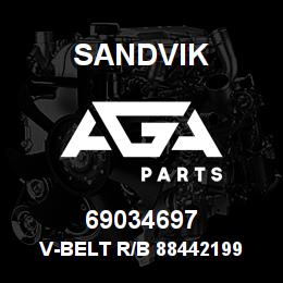 69034697 Sandvik V-BELT R/B 88442199 RB | AGA Parts