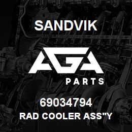 69034794 Sandvik RAD COOLER ASS'Y | AGA Parts