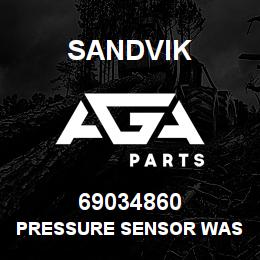 69034860 Sandvik PRESSURE SENSOR WAS DUPL 69035328 | AGA Parts