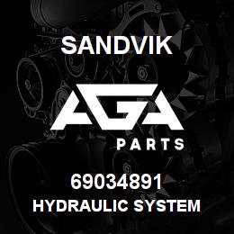 69034891 Sandvik HYDRAULIC SYSTEM | AGA Parts