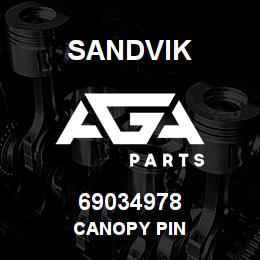 69034978 Sandvik CANOPY PIN | AGA Parts