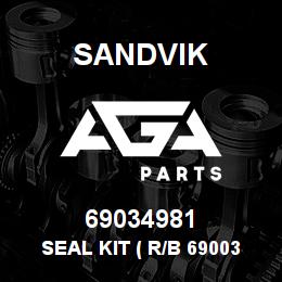 69034981 Sandvik SEAL KIT ( R/B 69003595 ) RB | AGA Parts