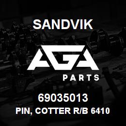 69035013 Sandvik PIN, COTTER R/B 64100626 RB | AGA Parts
