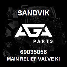 69035056 Sandvik MAIN RELIEF VALVE KIT | AGA Parts