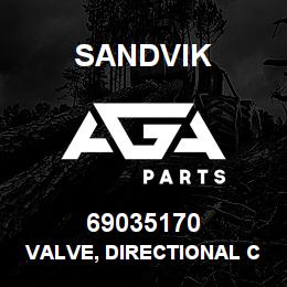 69035170 Sandvik VALVE, DIRECTIONAL CONTROL | AGA Parts