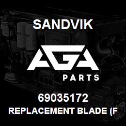 69035172 Sandvik REPLACEMENT BLADE (FOR 04530167) | AGA Parts